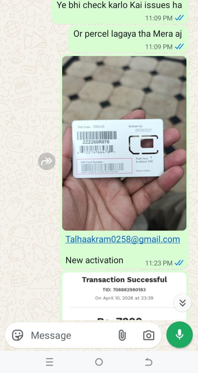 Original Sealed SIM Delivery